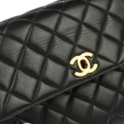 Chanel 1996-1997 Black Lambskin Kelly Handbag