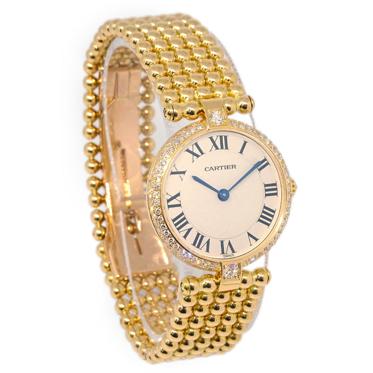 Cartier Must VLC Ref.881076 Quartz Watch 18KYG Diamond