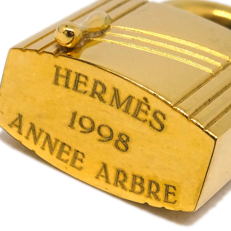 Hermes Annee Arbre 1998 Cadena Padlock Gold Small Good