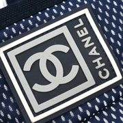 Chanel Sport Line Visor Hat Navy #One Size Small Good