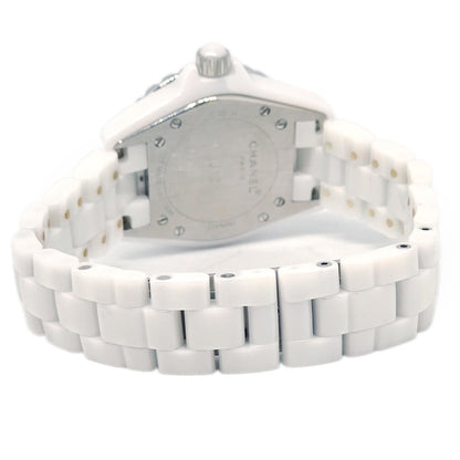 Chanel Ref.H1628 J12 33mm Quartz Watch Ceramic SS Diamond