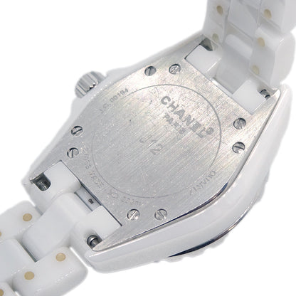 Chanel Ref.H1628 J12 33mm Quartz Watch Ceramic SS Diamond