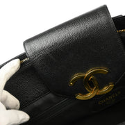 Chanel 1994-1996 Black Caviar Supermodel Shoulder Bag