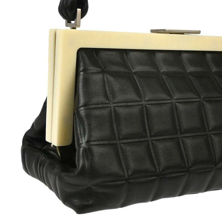 Chanel 2001-2003 Black Calfskin Choco Bar Handbag