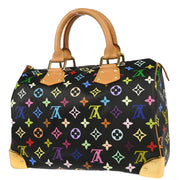 Louis Vuitton 2003 Black Monogram Multicolor Speedy 30 Handbag M92642