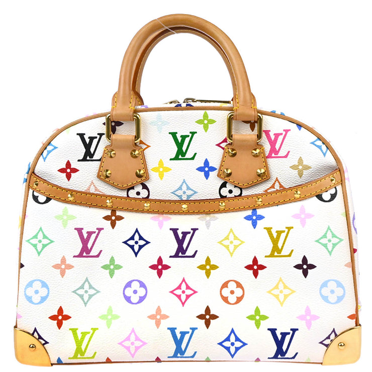 Louis Vuitton 2004 White Monogram Multicolor Trouville Handbag M92663