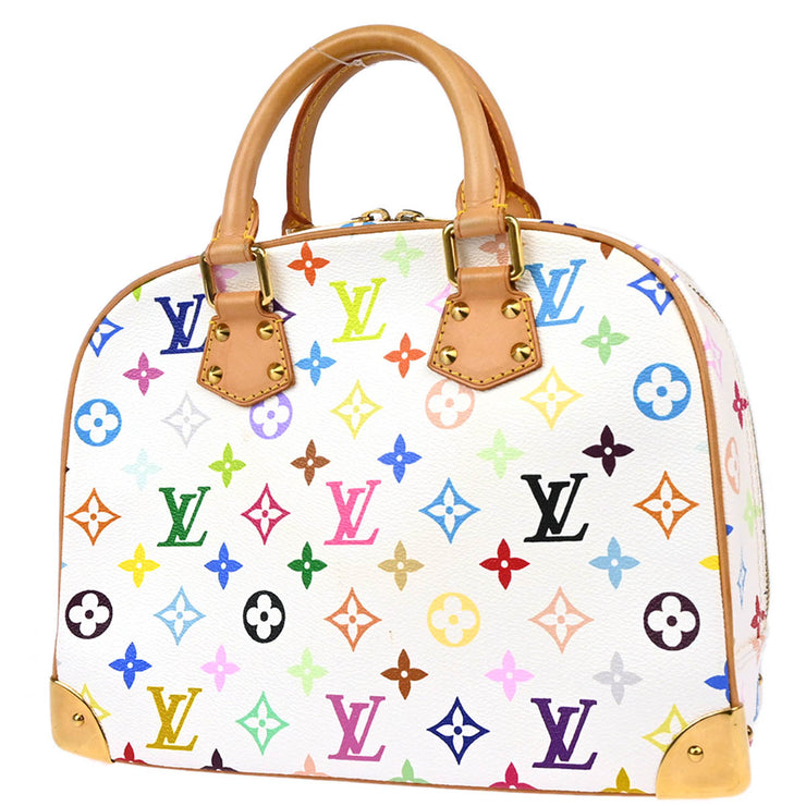 Louis Vuitton 2004 White Monogram Multicolor Trouville Handbag M92663