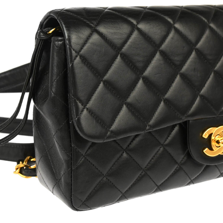 Chanel 1994-1996 Black Lambskin Chain Backpack