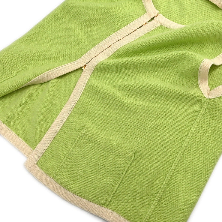 Chanel 1996 Sleeveless Cardigan Light Green #38