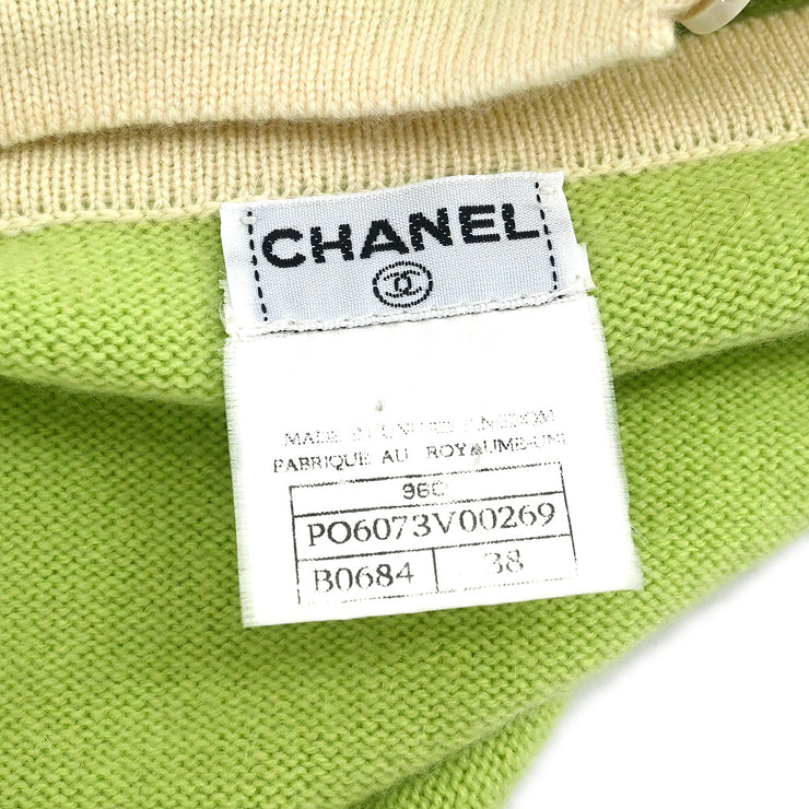 Chanel 1996 Sleeveless Cardigan Light Green #38