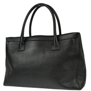 Chanel 2005-2006 Black Calfskin Mademoiselle Lock Executive Cerf Tote Bag