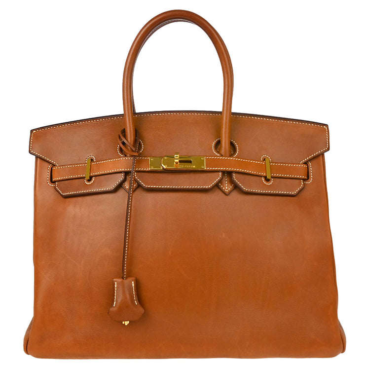 Hermes Fauve Barenia Birkin 35 Handbag