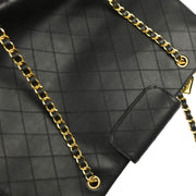 Chanel 1991-1994 Black Lambskin Supermodel Bicolore Shoulder Bag