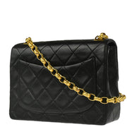 Chanel 1989-1991 Black Lambskin Mini Classic Square Flap Shoulder Bag 17