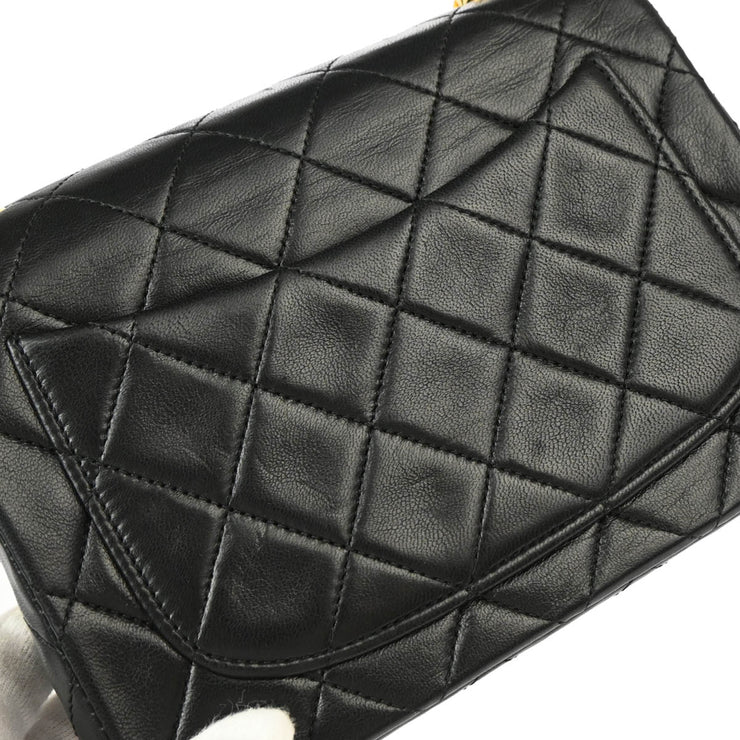 Chanel 1989-1991 Black Lambskin Mini Classic Square Flap Shoulder Bag 17