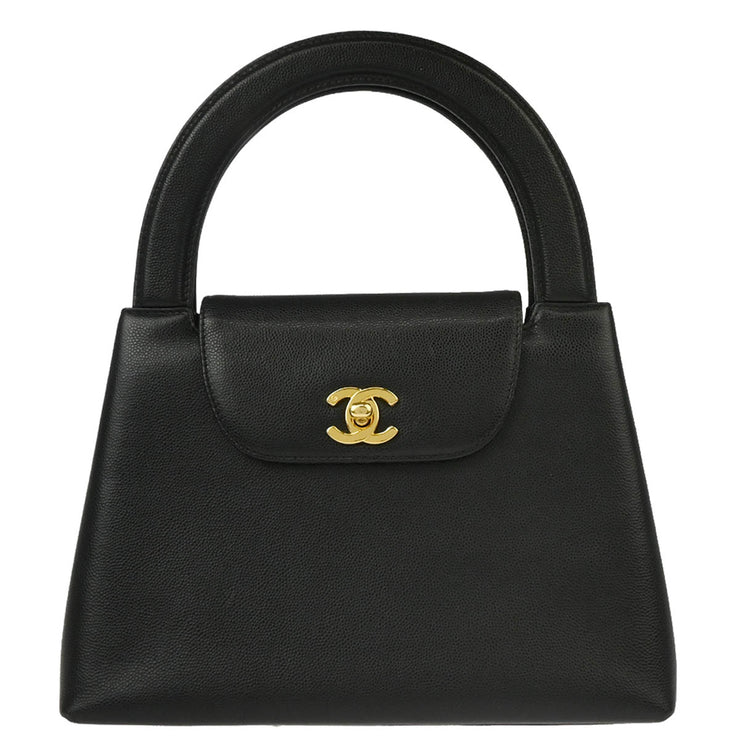 Chanel 1997-1999 Black Caviar Handbag