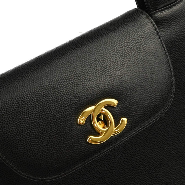 Chanel 1997-1999 Black Caviar Handbag