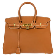 Hermes 2002 Gold Togo Birkin 35 Handbag