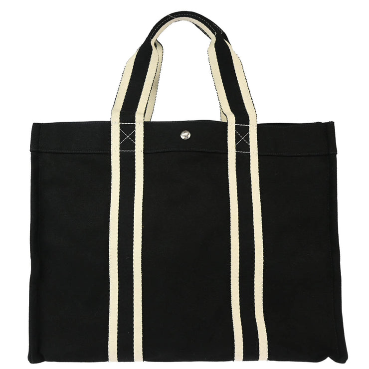 Hermes Black Cotton Bora Bora Tote GM Handbag