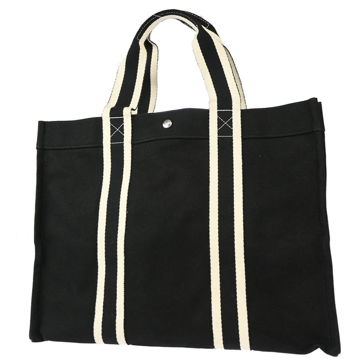 Hermes Black Cotton Bora Bora Tote GM Handbag