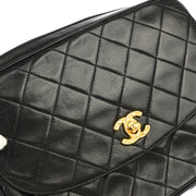 Chanel 1991-1994 Black Lambskin Camera Bag Small