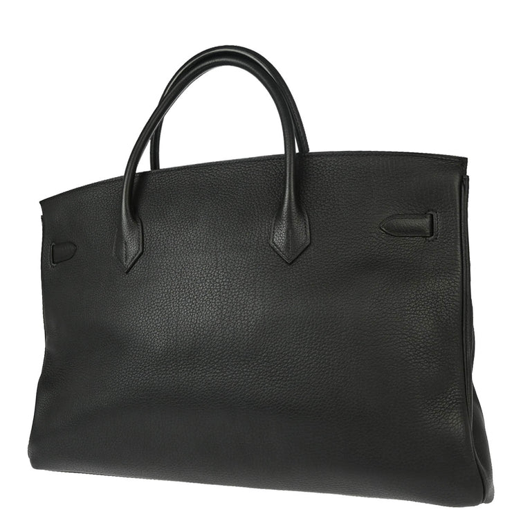 Hermes 2001 Black Togo Birkin 45 Handbag