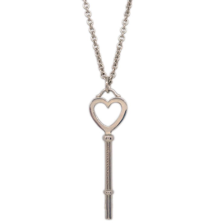 Tiffany & Co. Heart Key Large Pendant Necklace SV925 Silver