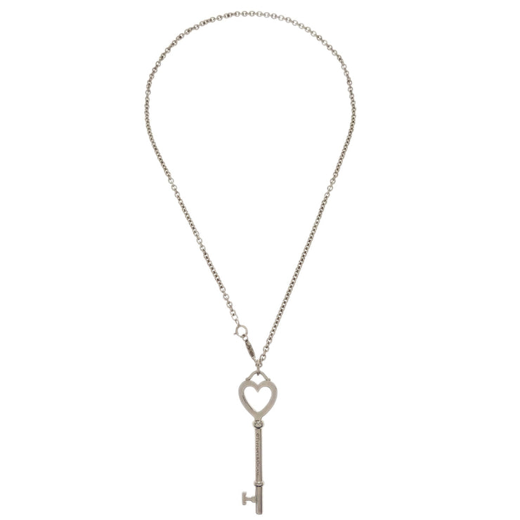 Tiffany & Co. Heart Key Large Pendant Necklace SV925 Silver