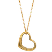 Tiffany & Co. Open Heart Pendant Necklace K18 Gold