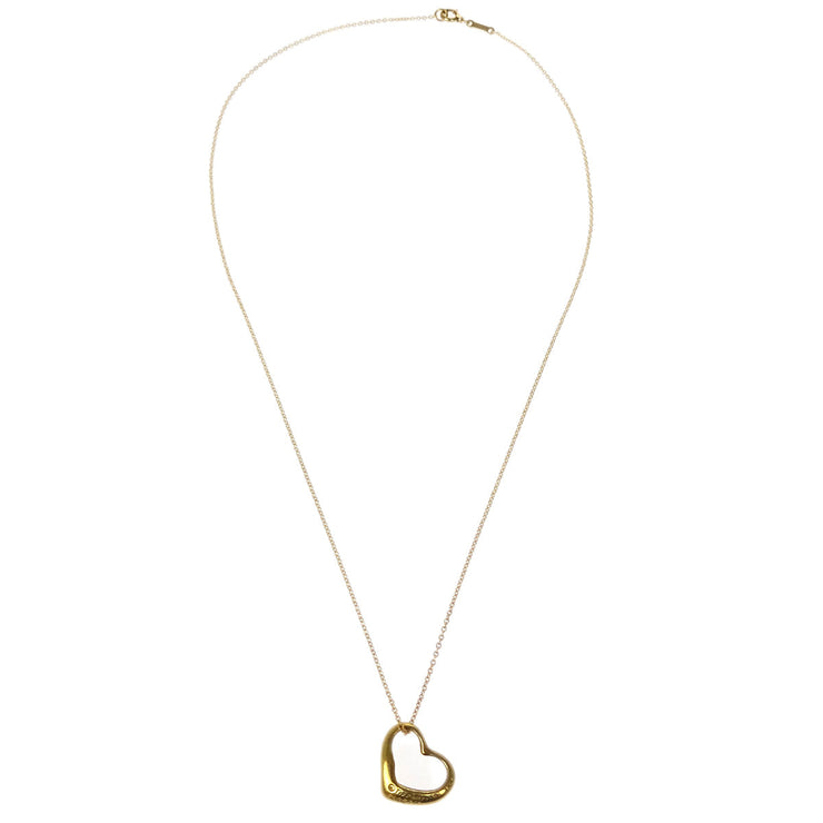 Tiffany & Co. Open Heart Pendant Necklace K18 Gold