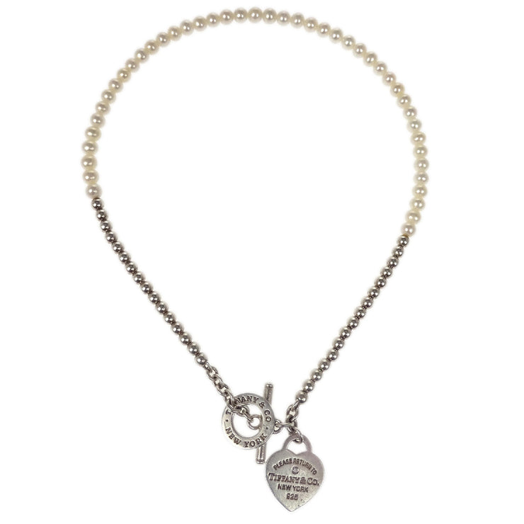 Tiffany & Co. Return to Tiffany Pendant Necklace Sg925 Pearl Diamond