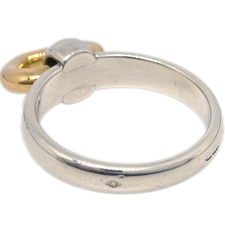 Hermes Heart Knock Ring 18K SV925 #52 #51 #11