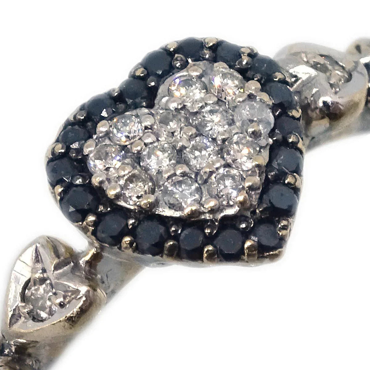 Ring 18KWG Black Diamond Silver #55