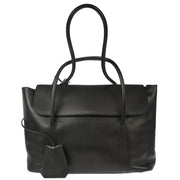 Hermes 2003 Black Evercalf Initiale Shoulder Bag