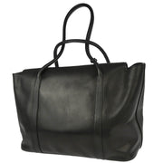 Hermes 2003 Black Evercalf Initiale Shoulder Bag