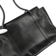 Hermes 2003 Black Evercalf Initiale Shoulder Bag