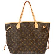 Louis Vuitton 2008 Monogram Neverfull MM Shoulder Tote Bag M40156