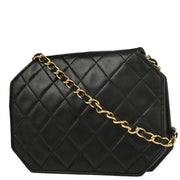 Chanel Black Lambskin Octagon Shoulder Bag