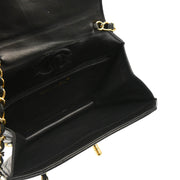 Chanel Black Lambskin Octagon Shoulder Bag