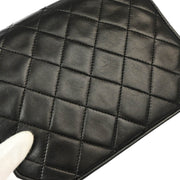 Chanel 1989-1991 Black Lambskin Octagon Shoulder Bag