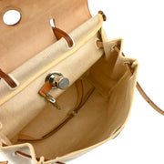 Hermes Beige Brown Toile H Herbag a Dos Backpack