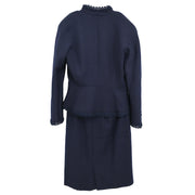 Christian Dior Setup Suit Jacket Skirt Navy #9