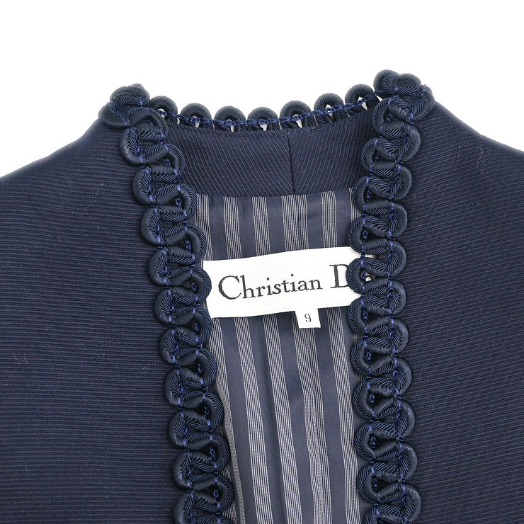 Christian Dior Setup Suit Jacket Skirt Navy #9