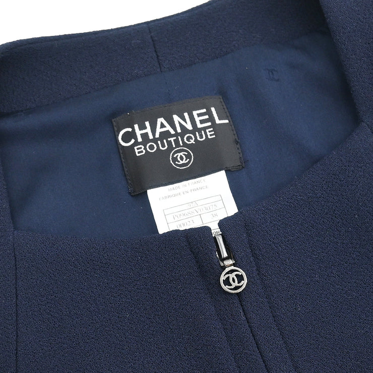 Chanel 1997 Setup Jacket Pants Navy #38 #40