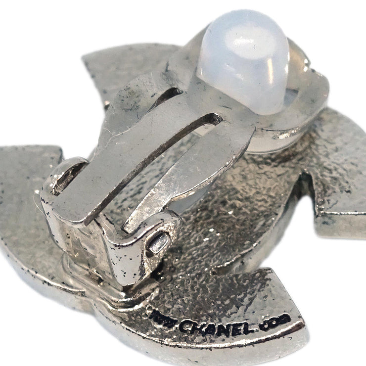 Chanel Earrings Clip-On International Flags Silver 03A