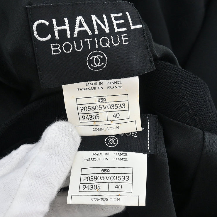 Chanel 1995 Setup Jacket Pants Black #40