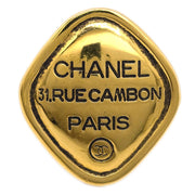 Chanel Rhombus Brooch Pin Gold 1145