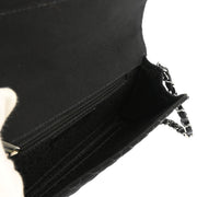 Chanel Black Canvas Emblem Shoulder Bag