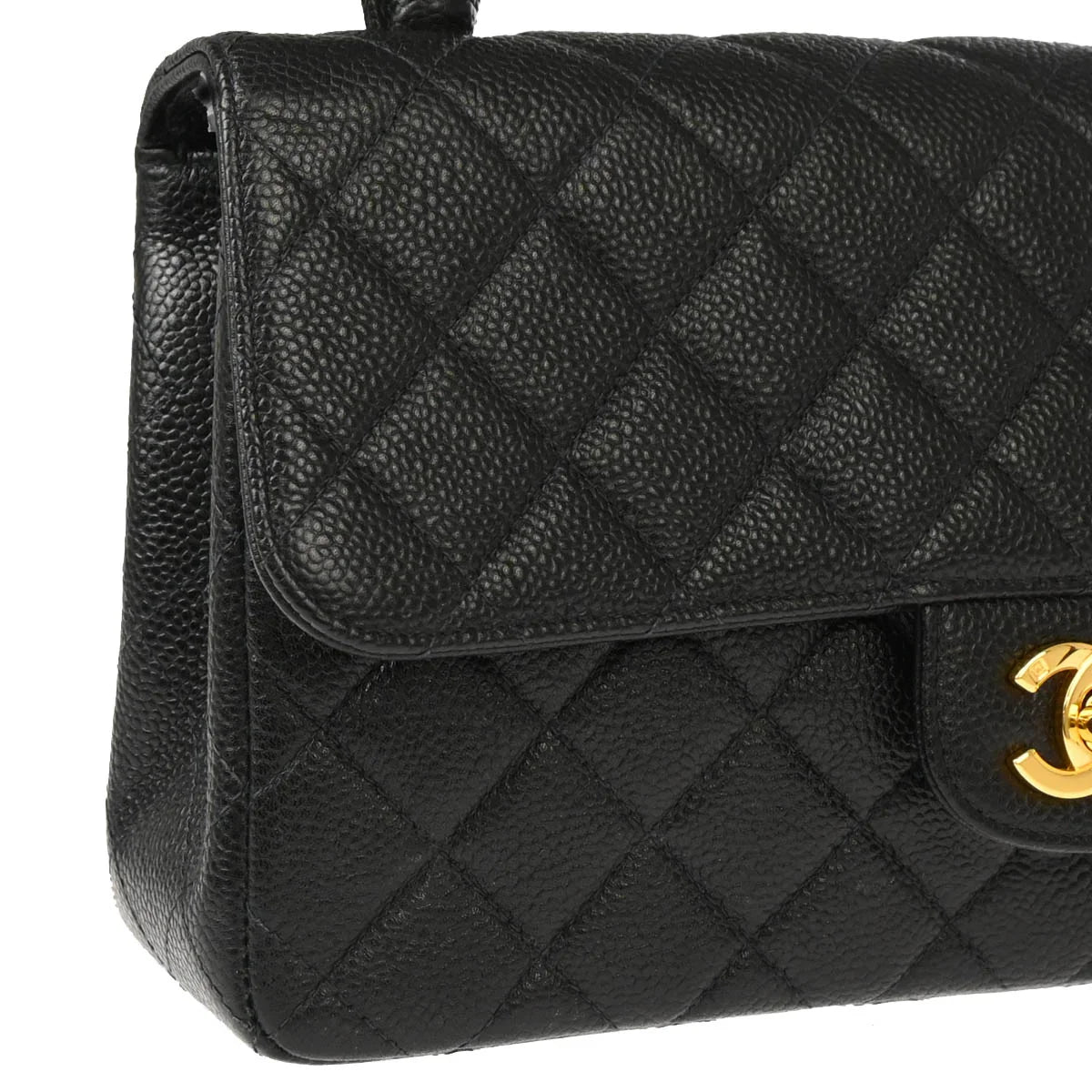 Chanel 1996-1997 Black Caviar Handbag