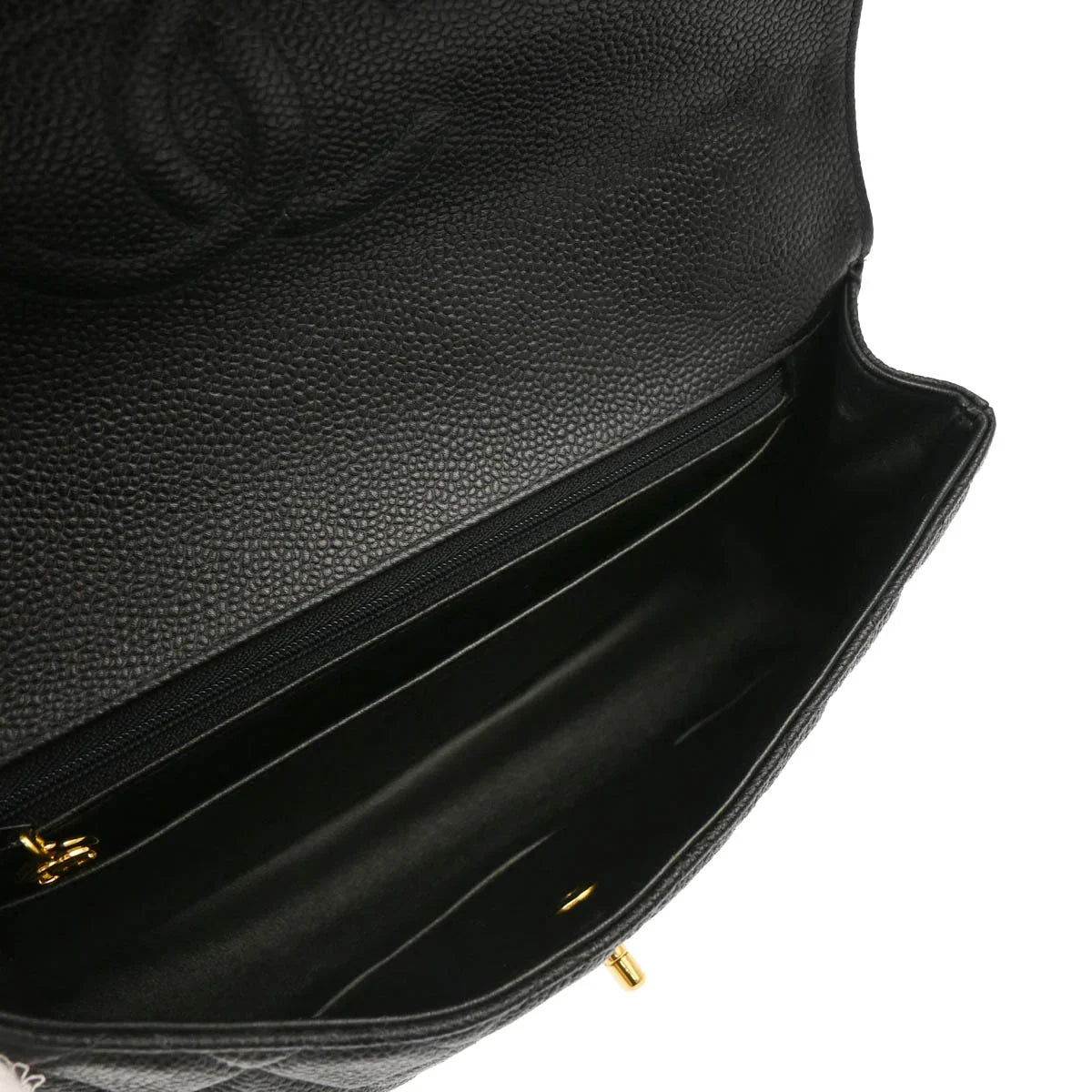 Chanel 1996-1997 Black Caviar Handbag
